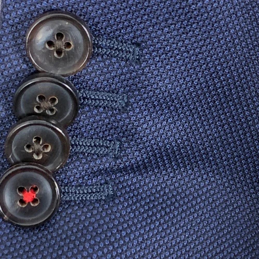 Suitsupply Blazer Jacket Men 46R Navy Sienna Slim Vitale Barberis Canonico